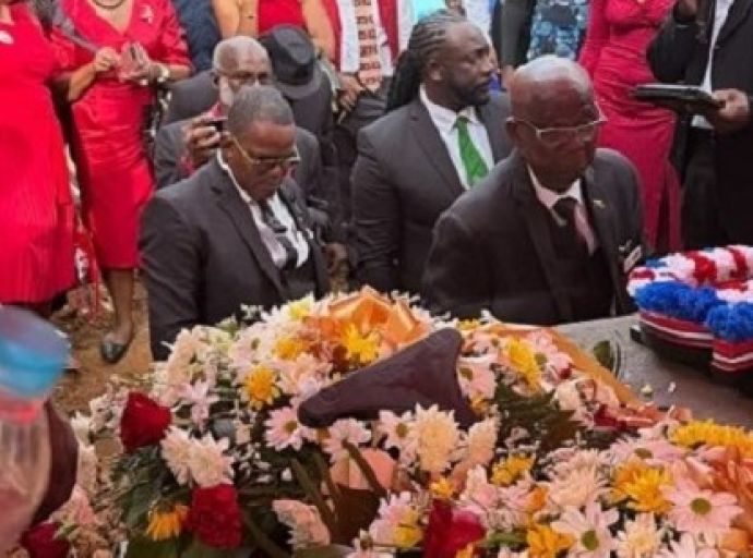 Mourners gather to give thanks and praise of Dervan Malcolm
